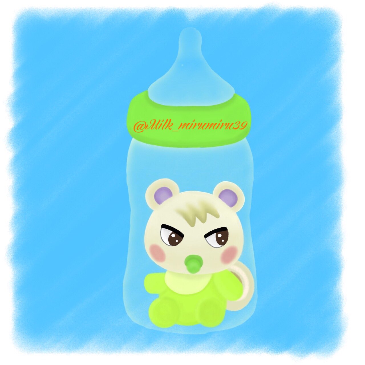 みるく 哺乳瓶の中にジュン 今回は時間かけて描いてみた 次は簡単なバージョンで描いてみようかな イラスト好きさんと繋がりたい イラスト好きな人と繋がりたい イラスト初心者 お絵描き練習中 あつ森 ジュン 哺乳瓶 みるく T Co