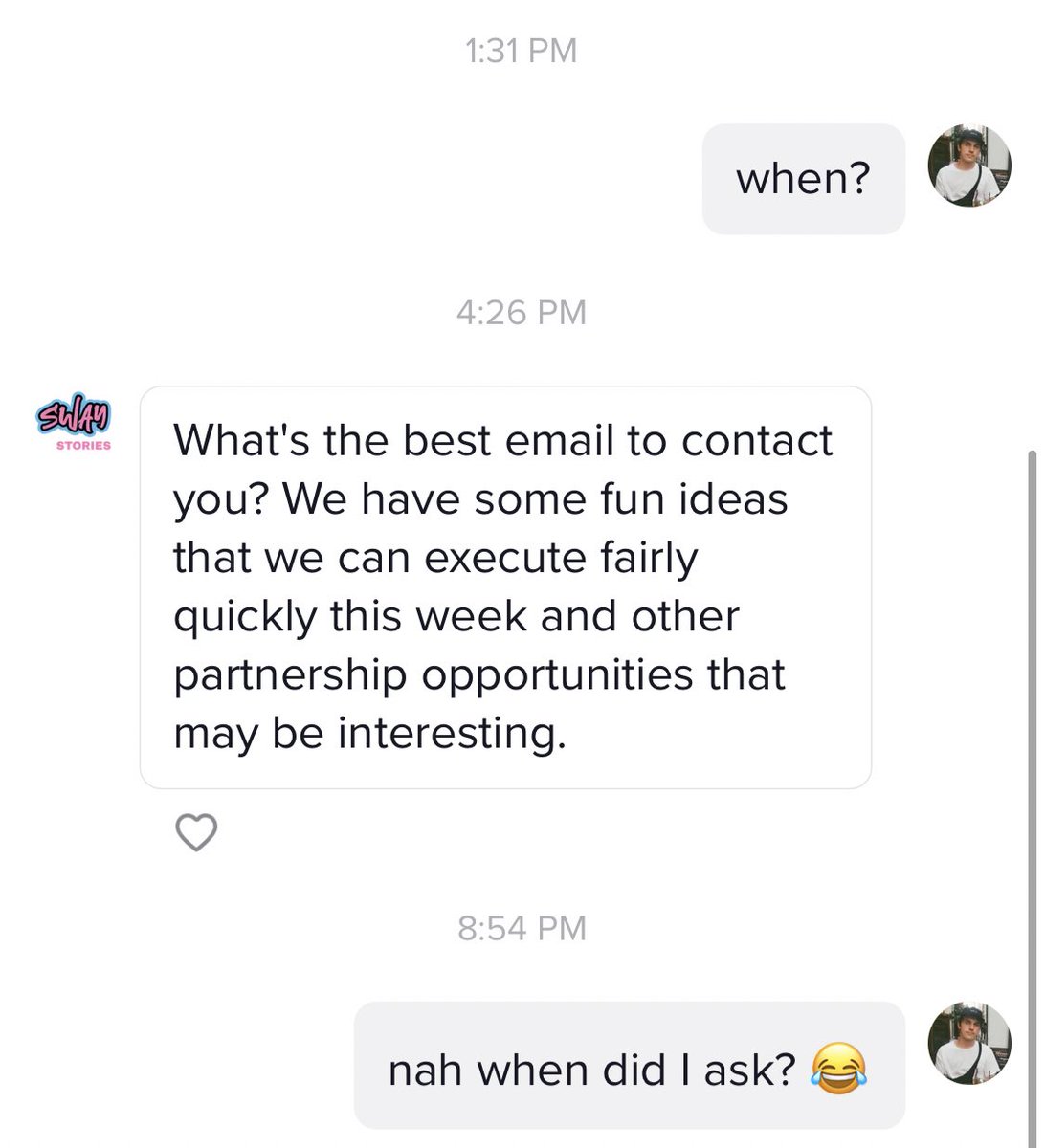 yeah how about you write a sway story about deez nuts 😂