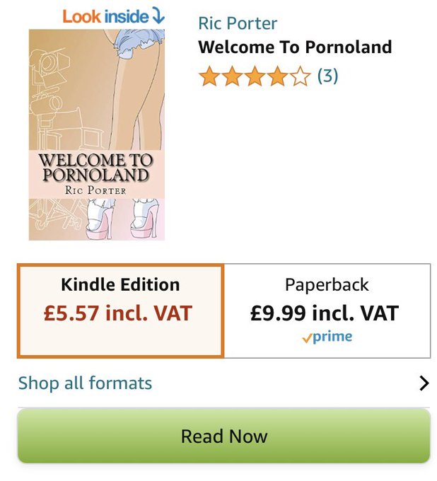 Don&rsquo;t forget my #book Welcome To Pornoland is still available from @amazon as a #paperback or @AmazonKindle<a href="/tag/book"class="tags">#book</a><a href="/tag/paperback"class="tags"><span>#paperback</span></a>