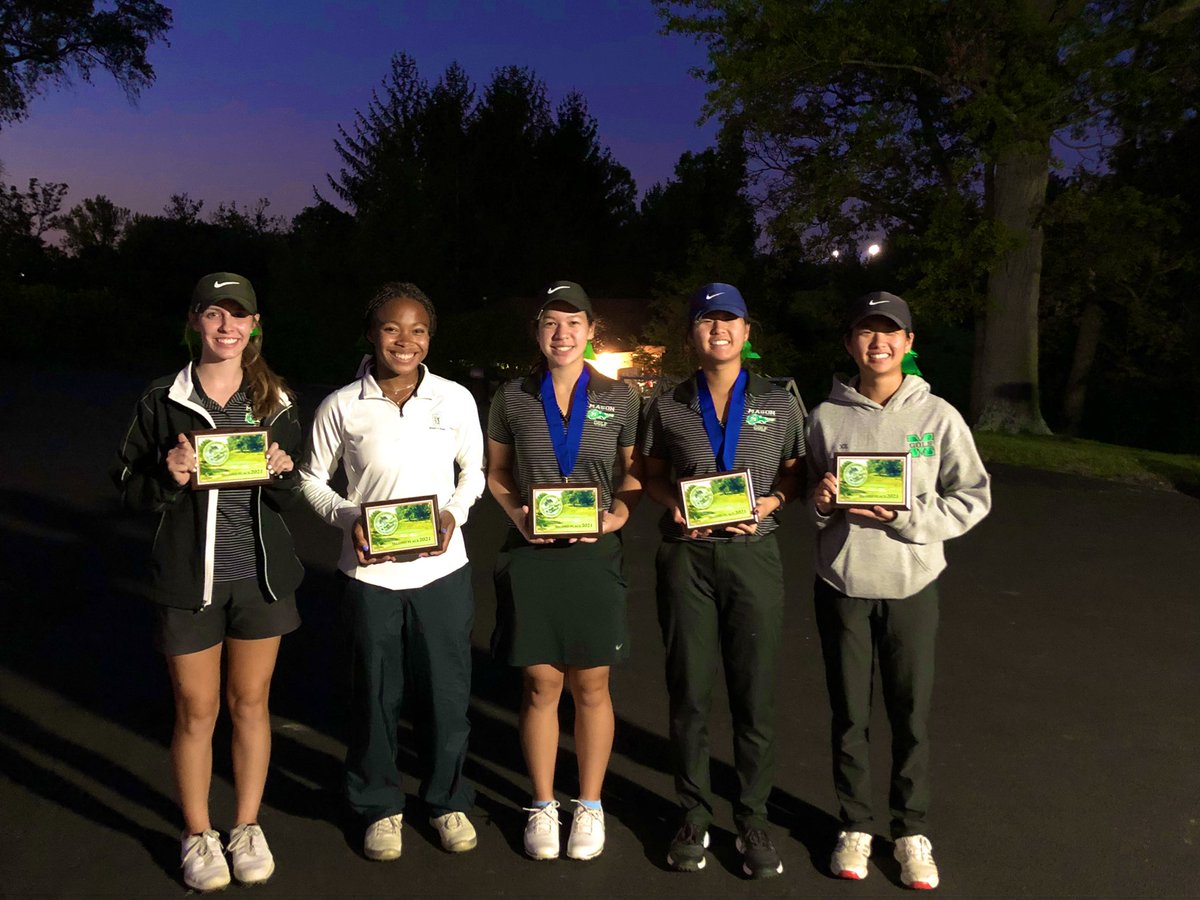 The St. Angela Merici Invite ended under an amazing sunset tonight with a 2nd place finish for the Comets at the always challenging Maketewah Country Club.