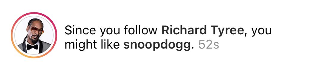 Yo, <a href="/Lil_Shirley_boy/">Richard Tyree</a>, IG must really think you’re the man. (I couldn’t post there because of the shape of the pic but you can click it here to see the full thing.)
