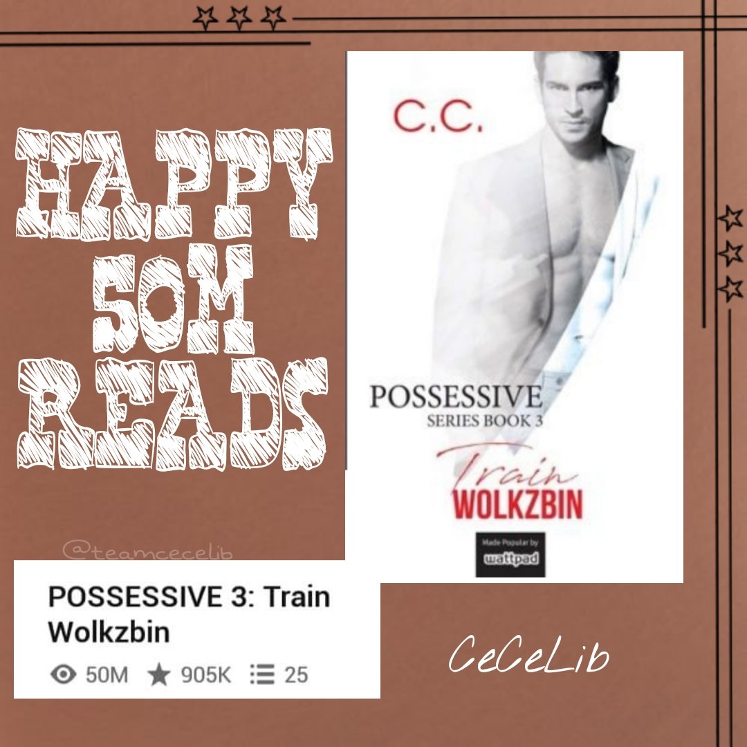 teamcecelib's tweet photo. POSSESSIVE 3: Train Wolkzbin surpassed 50M reads on Wattpad🎉
TEMPTATION ISLAND 1: Forbidden Pleasure surpassed 40M reads on Wattpad🎉
Congratulations @CeCeLib_CC 🎊❤
#CeceLibStories #PossessiveSeries #TemptationIslandSeries #CCBells #Inoxentes #Wattpad @wattpad https://t.co/HH7hZMYobi