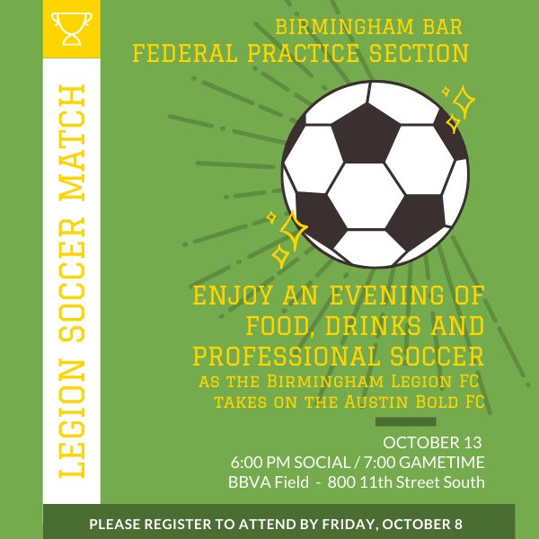 <a href="/Birmingham_Bar/">Birmingham Bar Association</a> Criminal Justice Section and Federal Practice Section have some great events coming up!