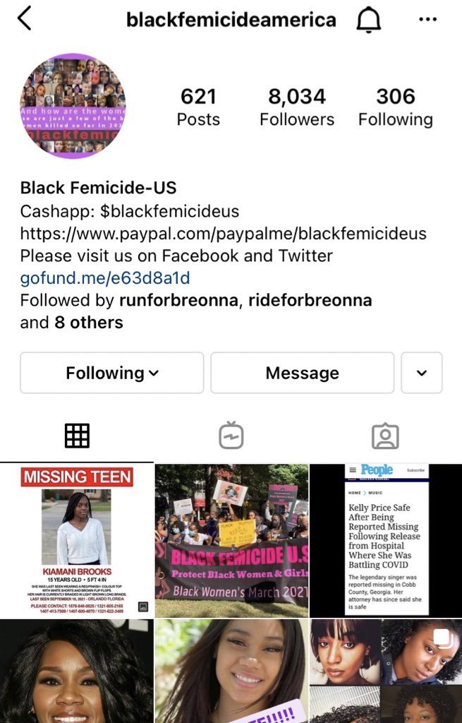 imavenusgirl's tweet photo. Show support for #BlackFemicide and follow these pages on Instagram!
🤎🤎🤎🤎🤎🤎🤎🤎🤎
#MissingBlackWomen #Every6Hours #Every3Hours #SayHerName https://t.co/N9z82dcLC5