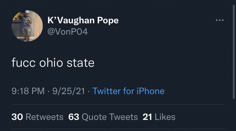 K’Vaughan Pope’s favorite NFL player growing up was Vontae Davis