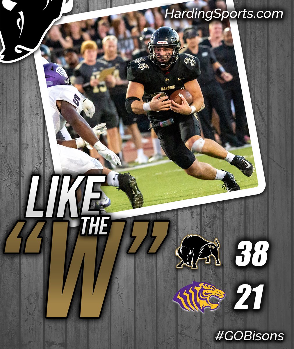 HardingSports's tweet photo. FINAL | @Harding_FB 38, Ouachita Baptist 21 #GOBisons

Next Up: at Okla. Baptist, Saturday, 2 p.m. https://t.co/WJfYgC3rWu