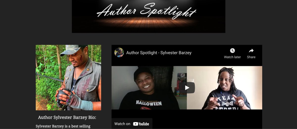 AuthorSDJohnson's tweet photo. #PlanetDead #author Sylvester Barzey is on the latest #AuthorSpotlight
#books #readingcommunity #bookcommunity #BookRecommendations #reading #indieauthors #WritingCommnunity #blackcreatives #writerslift #blackauthors #writers #WritersCafe #blackwriters
https://t.co/ta3oGeCCLB https://t.co/FuXB21THXB