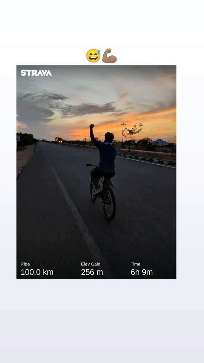 m_gowthamram's tweet photo. The Century Ride 💯😊🚵‍♂️ @arya_offl

Check out my activity on Strava: https://t.co/V0fVjPJJre https://t.co/FE6ei1u7Ks