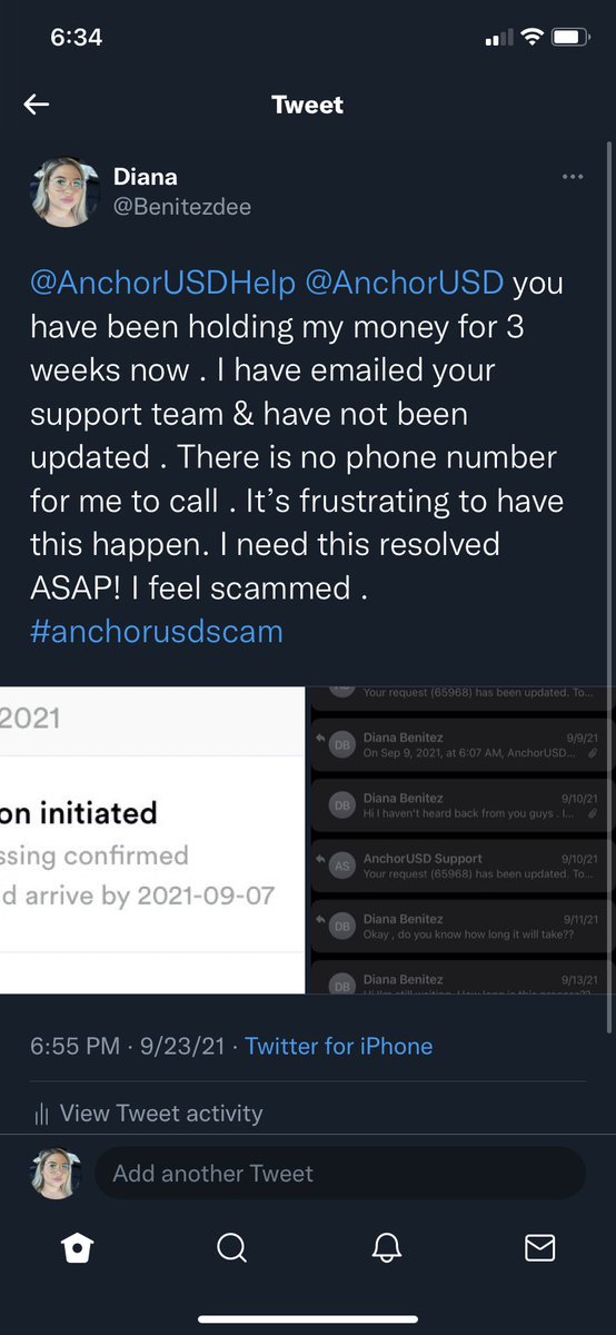 Benitezdee's tweet photo. @AnchorUSDHelp Check out my tweet on my profile https://t.co/LPfi4InvqK