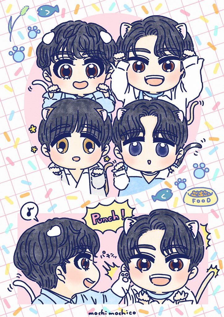 にゃんにゃんねこ ねこパンチ Jo1fanart Jo1 川西拓 もちもち子 の漫画