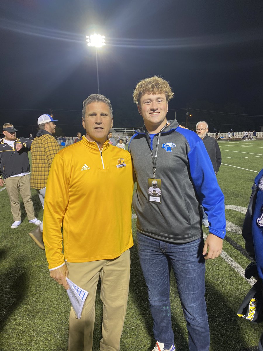 j_lukehall's tweet photo. Great gameday visit today @CentreFootball ! @devinbice88 @CoachAndyFrye https://t.co/R64gyOY8Gi