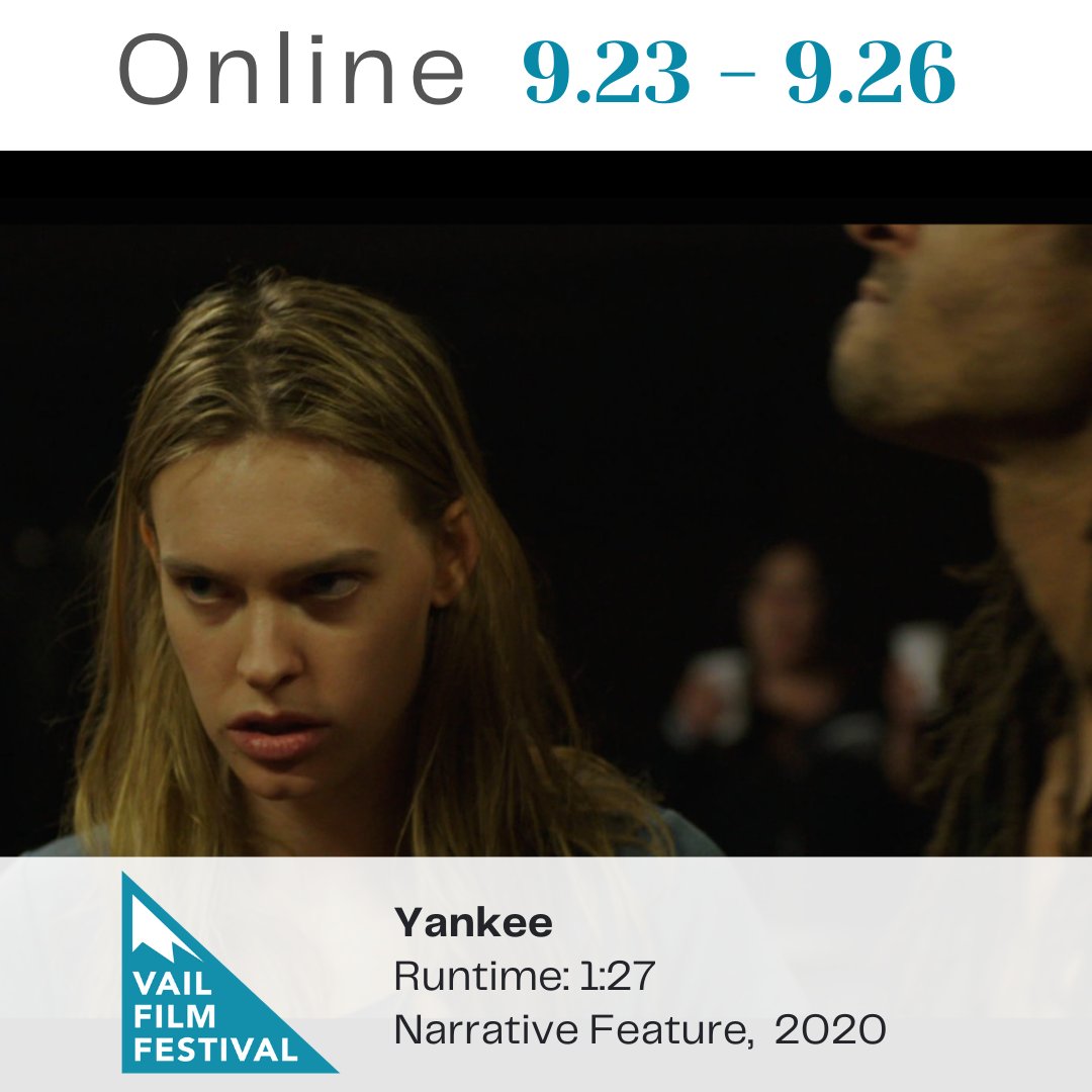 Skylar, a poverty-stricken American girl, is illegally hiding in Canada. Wanting to avoid prostitution, Skylar surrenders to pressure from her cousin Kev to participate in illicit fights. Stream  YANKEE online Sept 23-26: vailfilmfestival.com

#VFF2021 #film #movies
