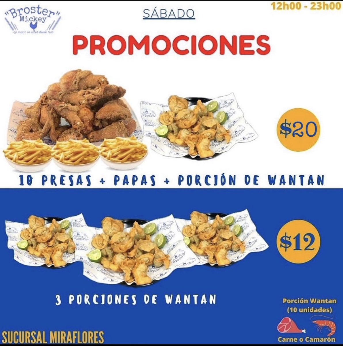 BrosterMickey's tweet photo. 🥳S a b a d o🥳

¡Nosotros te lo llevamos a casa! 

📲098-476-1409

💳 Aceptamos todas las tarjetas

📍Av Miraflores #300 entre la 3era y 4ta, Guayaquil,  Ecuador

Martes a Viernes 
Horarios de 16:00 a 23:00
Sábados y Domingos 
Horarios de 12:00 a 23:00 
#brostermickey https://t.co/FtiksOTv9I