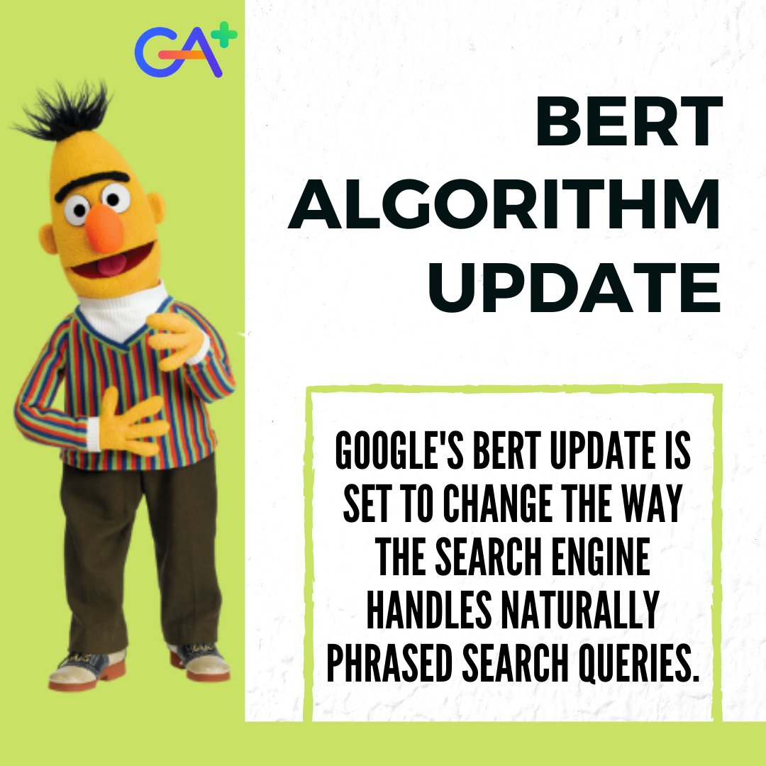 AlgorithmGoogle's tweet image. BERT ALGORITHM UPDATE : Google&apos;s BERT update is set to change the way the search engine handles naturally phrased search queries. 
BERT: Bidirectional Encoder Representations Transformers 

#GoogleAlgorithm #googlealgorithm2021 #google #bertalgorithmupdate #googlenews #BERT