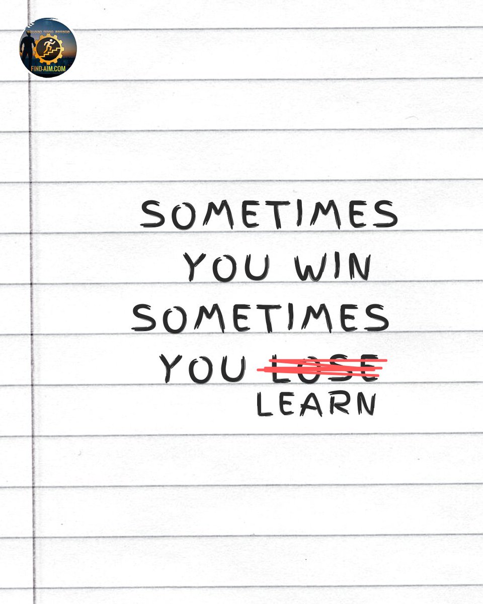 find_aim_com's tweet photo. You will never lose..
keep going
इस पेज की हर एक पोस्ट आपको motivate और inspire कर देगी
So keep following...
@find_aim_com
#find_aim_com #winner #learnfromfailure #trend #trendingquotes #learn #lifeisteacher #lifegoals https://t.co/Jt6FwLyOXx
