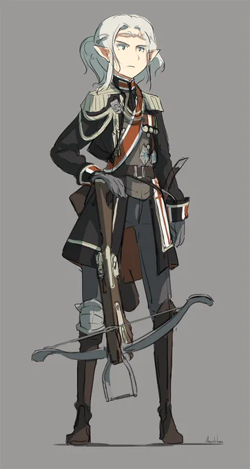 3人目、エルフのクロスボウ射手。
どうせひどい扱いを受けていたに違いない。 
