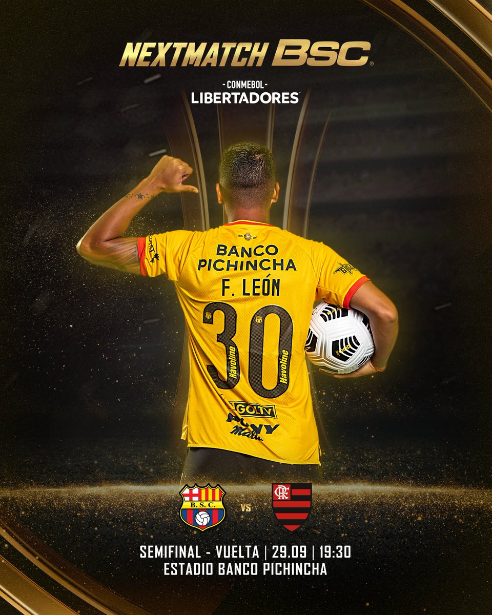 BarcelonaSC's tweet photo. Este miércoles, todos juntos, #ConGarraYFe!!! 💛🖤❤️

🔜 #BSCvsFLA #Libertadores
🏟️ Banco Pichincha

Reserva de boletos para @sociosbsc y Propietarios: https://t.co/3lNA3bgyDb 🎟️ https://t.co/wzQDebAnM7