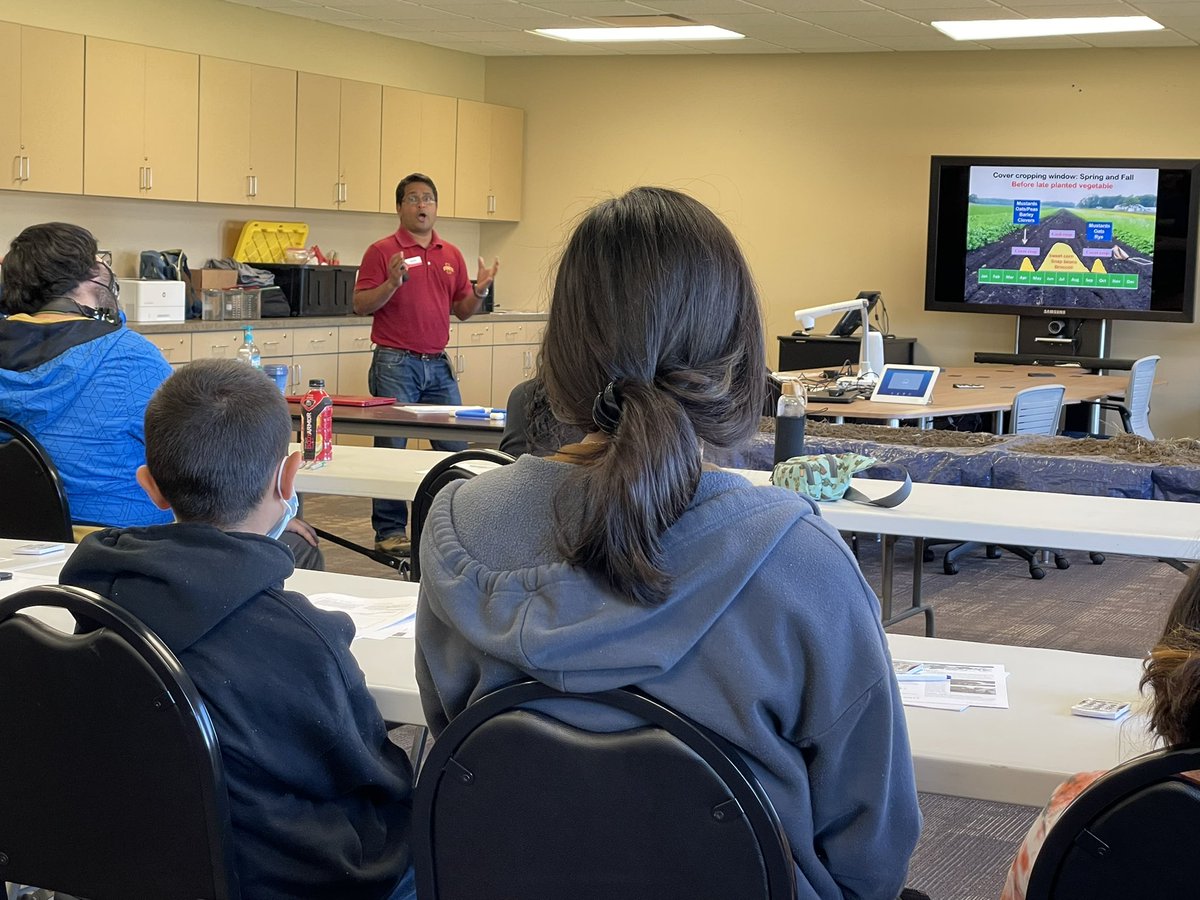 GishHill's tweet photo. Awesome field day at NICC Santee campus. DIY soil testing, cover crops, and compost. Learned about #Indigenousfoods from #Nativechefs Thanks to everyone who came for a great day!! @ThreeSistersISU @WLC_ISU @ISUSusAg @ajayhort @Soil_Plant_IXNs @dgk68479837 @valcancam https://t.co/9IRn5TOdui