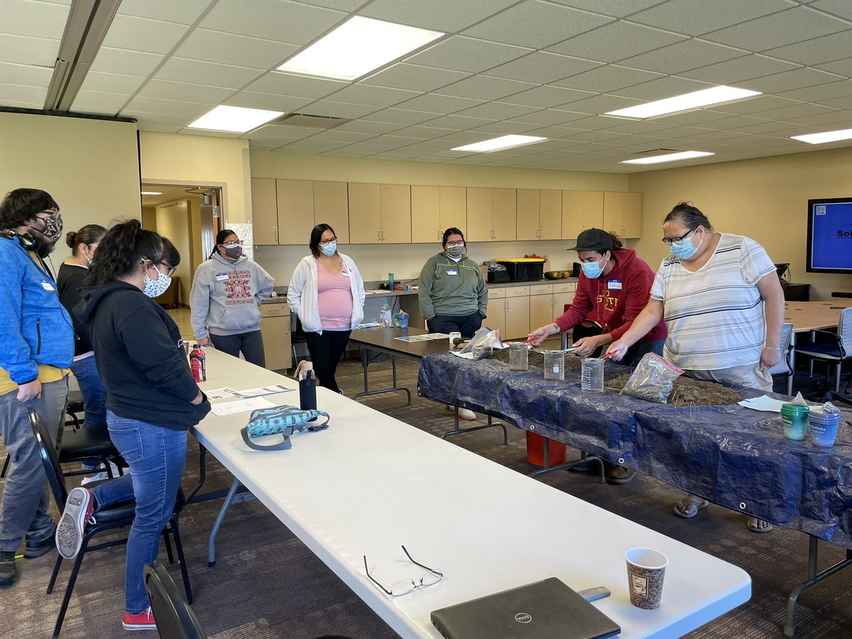 GishHill's tweet photo. Awesome field day at NICC Santee campus. DIY soil testing, cover crops, and compost. Learned about #Indigenousfoods from #Nativechefs Thanks to everyone who came for a great day!! @ThreeSistersISU @WLC_ISU @ISUSusAg @ajayhort @Soil_Plant_IXNs @dgk68479837 @valcancam https://t.co/9IRn5TOdui