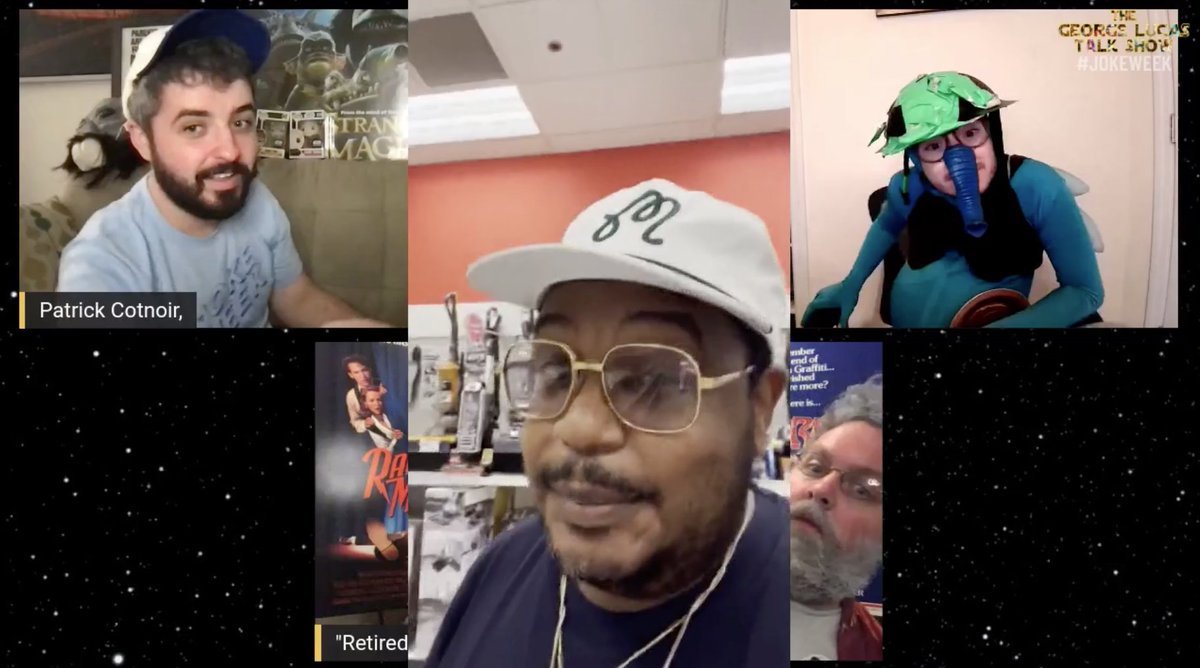 planetscumlive's tweet photo. #JokeWeek pioneer @MrWillMiles wished "George" (@connorratliff), @WattoTho (@GriffLightning), and @patrickcotnoir a happy Joke Week!
Celebrate with us at https://t.co/NHPVd6ep6r https://t.co/0t5fFHQegN