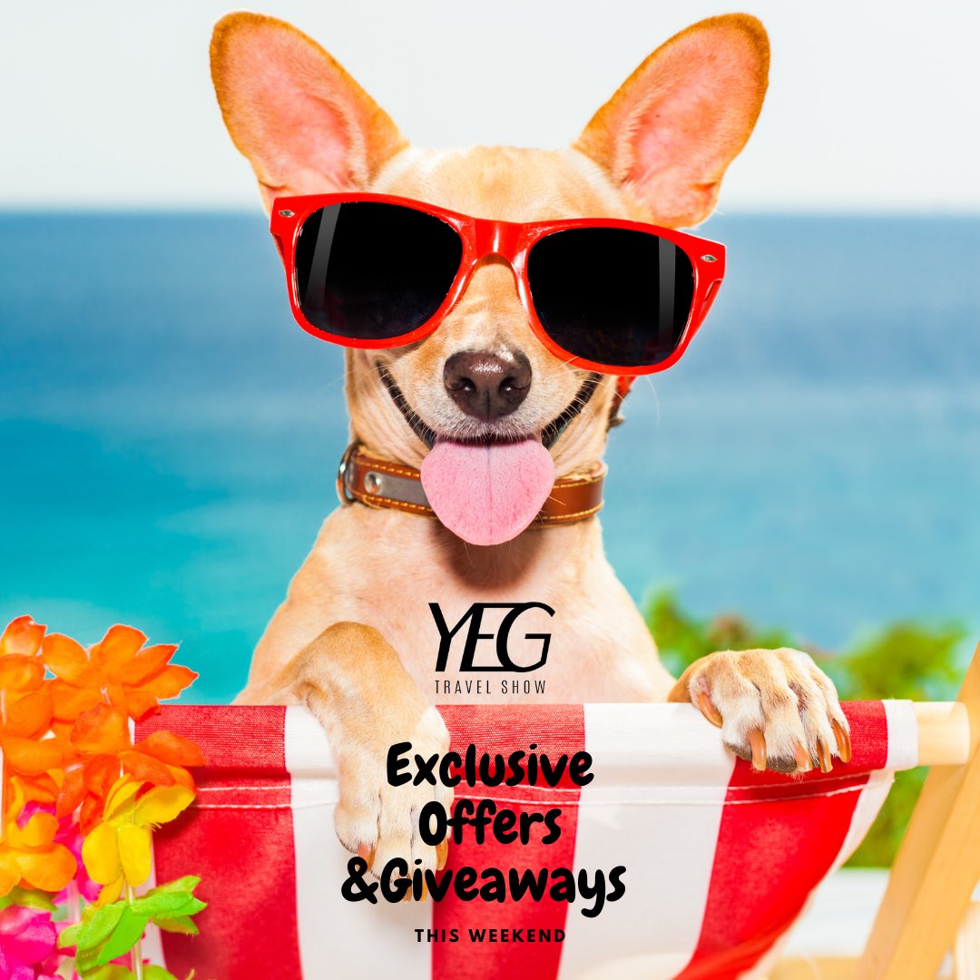YEGTravelShow's tweet photo. Check out our Instagram &amp; Facebook for exclusive offers, discounts and giveaways only on this weekend. #yegtravelshow #yeg #edmonton #travelgurus #yegtraveldeals #travelrevenge https://t.co/SGia2Jzxzu