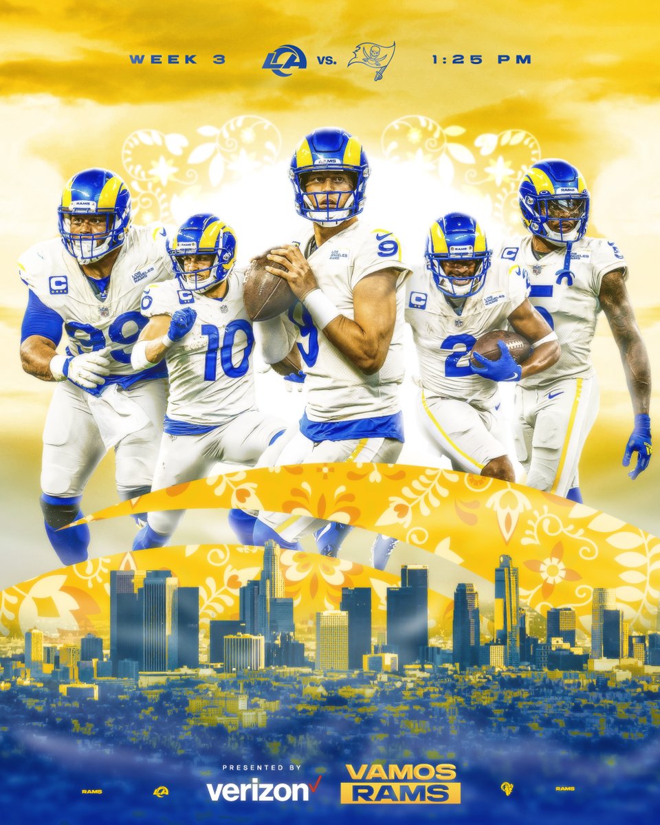 RamsNFL's tweet photo. 🗣️ IT'S GAMEDAY IN LA https://t.co/v9tYniYp7s
