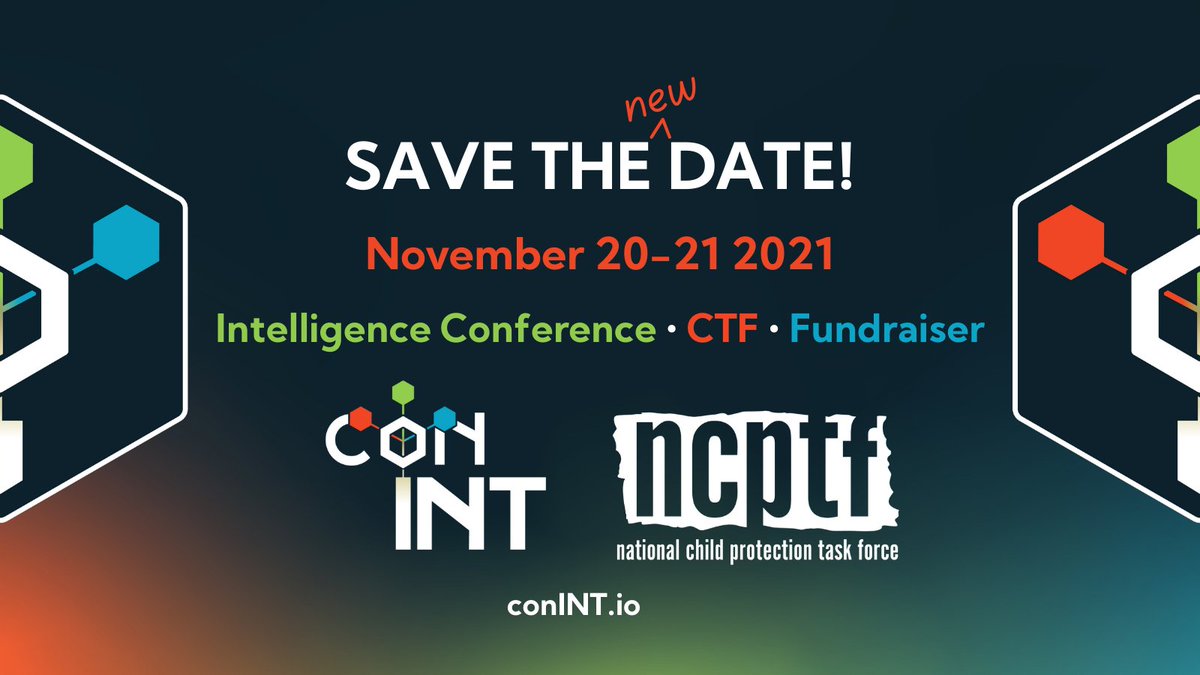 CONINT_io's tweet photo. conINT 2021 has been rescheduled to November 20-21, 2021! Read more at: https://t.co/Icm8mqPwnr
#conINT2021 #conINT #Intelligence #IntelligenceConference #OSINT #OpenSourceIntelligence https://t.co/c9i08nhGRD