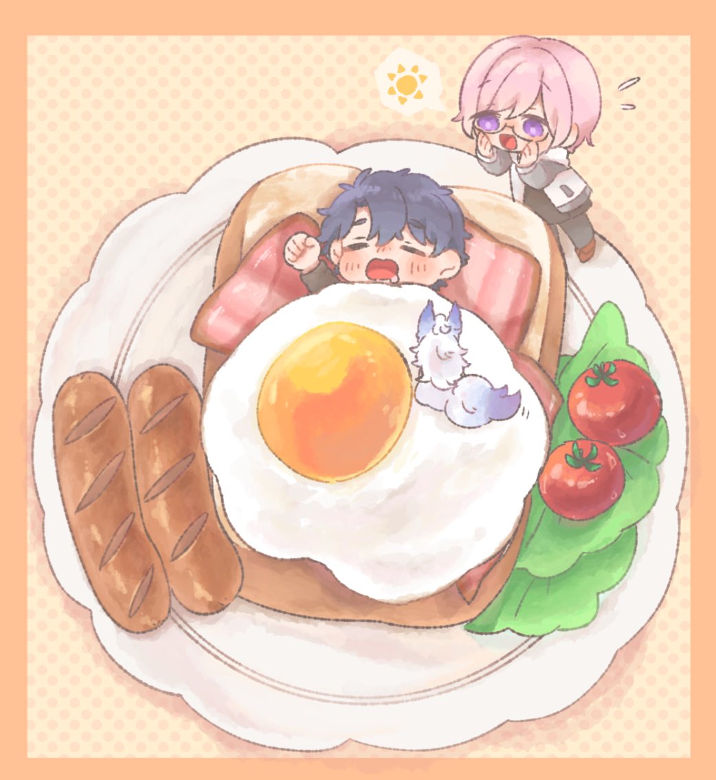 フォウ ,マシュ・キリエライト(Fate) 「#FGO
🍴🍳🍞 」|あんころ餅のイラスト