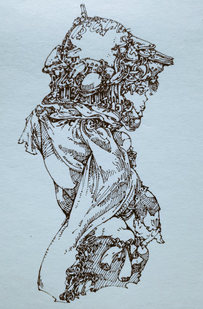 ボールペン画 イラスト 華月のイラスト