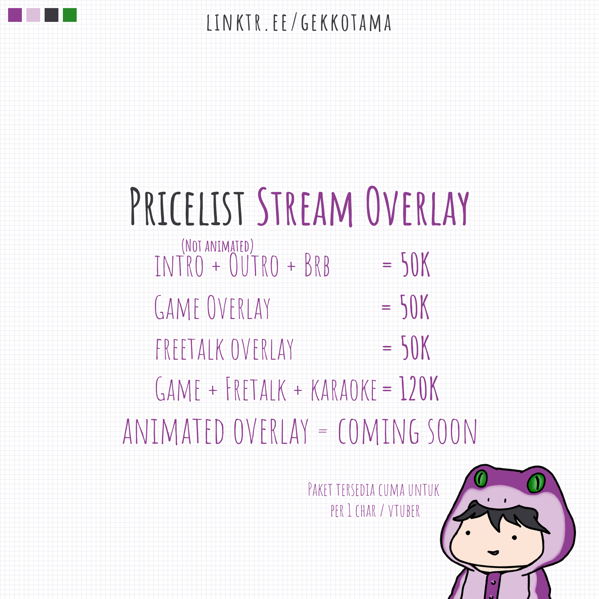 gekkotamaa's tweet photo. - OPEN COMMISSION -
*ada update(mulai 26 september 2021)
portofolio / commission album
https://t.co/tMHVk3ddaZ
#Commission #Design #Vtuber #VirtualYoutuber #YoutubeBanner #YoutubeHeader #FacebookCover #StreamOverlayVtuber #VirtualYoutuberKit #twitterHeader #Vtuberheader https://t.co/fN4fzEsYMZ