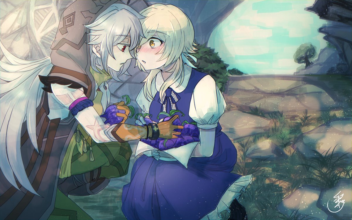 蛍|ほたる(原神) ,レザー(原神) 「レザ蛍イラスト再掲するぜ 」|秋桜のイラスト