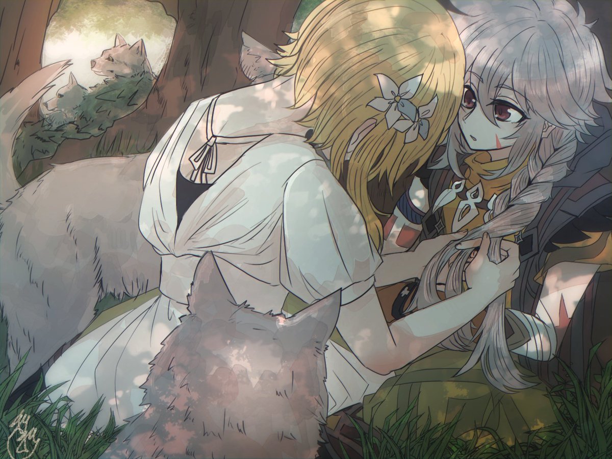 蛍|ほたる(原神) ,レザー(原神) 「レザ蛍イラスト再掲するぜ 」|秋桜のイラスト