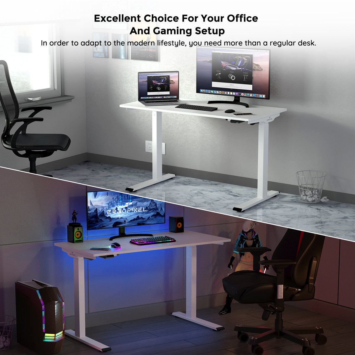 ergopixel's tweet image. Ergopixel Altura Series Adjustable Gaming Desk XL 1.7M
Excellent choice for your office and gaming setup
In order to adapt to the modern lifestyle, you need more than a regular desk. 
#gamingroom #officedecor #homeoffice #makegamingdesk #bedroomdesk #cutedesk #pac12afterdark