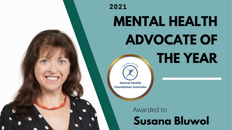 Congratulations to our founder Susana who has been awarded NSW Mental Health Advocate of the Year!