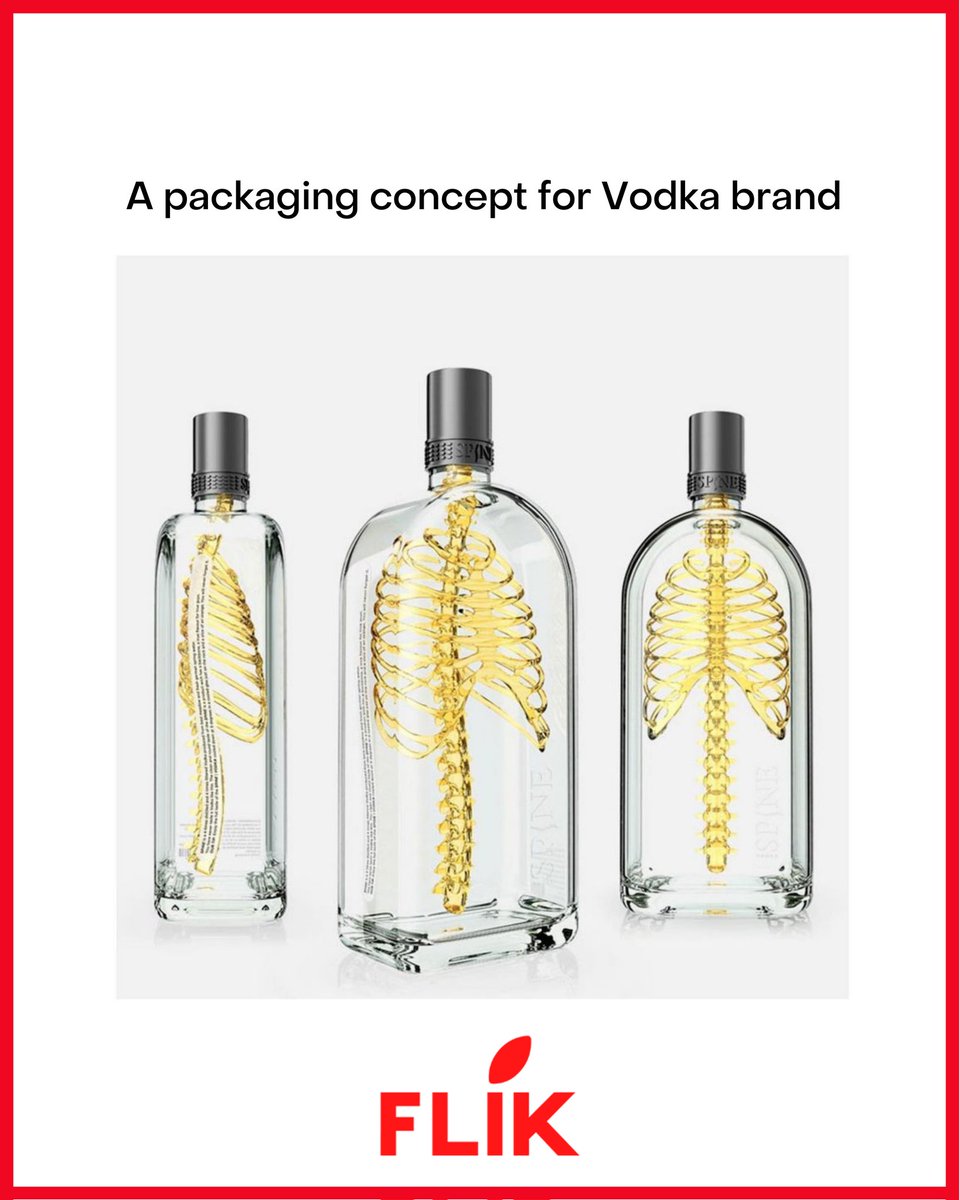 socialflik's tweet photo. Designer Johannes Schulz came up with concept of Spine Vodka, a luxury brand that has a spine inside of the bottle itself.

#socialflik
#socialfliker 
#socialflikmedia 
#packaging #packagingdesign 
#packagingideas #vodka
#branding #design #graphics 
#design #creativedesign https://t.co/zdKZa0uWcM