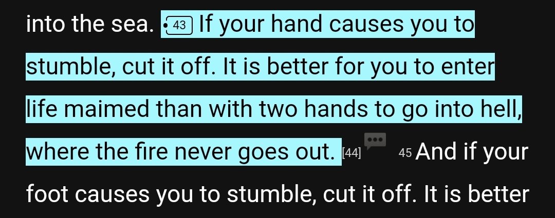 davemac78's tweet image. Channelling @mbird12 humour this morning explaining Mark 9:43ff is not to be taken literally:
"No Christian community has interpreted it that way; there is no obscure monastic community called the holy order of one-eyed stumpy..."