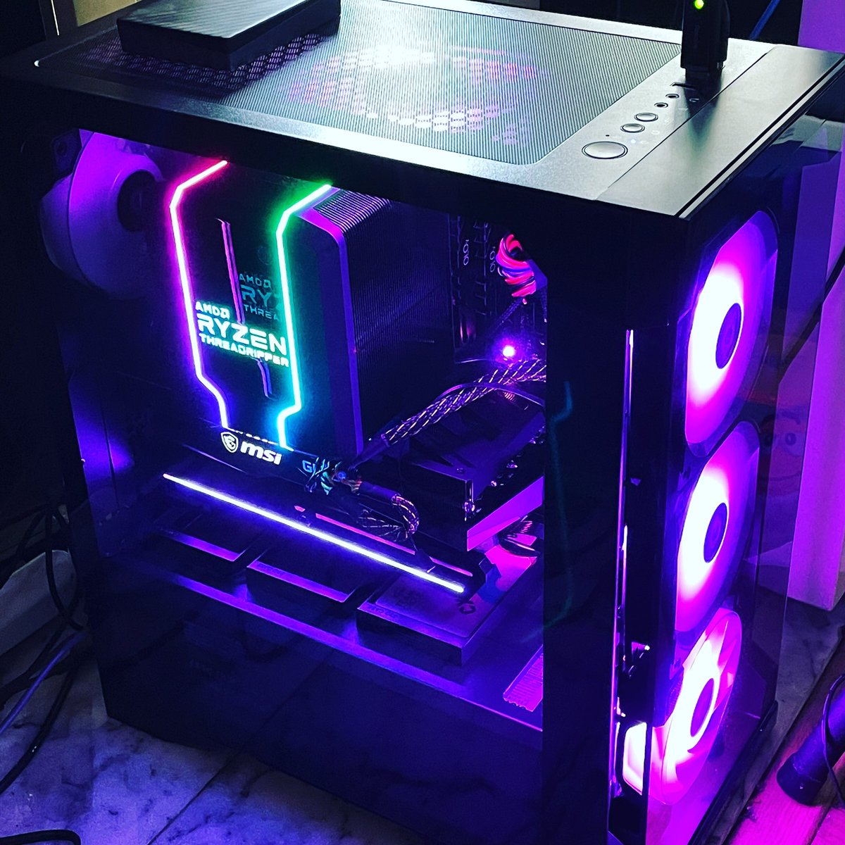 retjgames's tweet photo. Along with the new video card I got a new case and CPU cooler.
#retrojgames #amd #amdthreadripper #threadripper #pcgaming #rtx3060 #coolermaster https://t.co/E2BLc17E7e