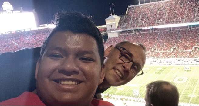 MattMcCoyRadio's tweet photo. Went to the Buckeye game with my son tonight. It’s the first time I have sat in the crowd at an Ohio State game since the 2002 National Title game vs. Miami. That was slightly more exciting but this one was more enjoyable. #FatherSonMemory https://t.co/b8DLe9jYda