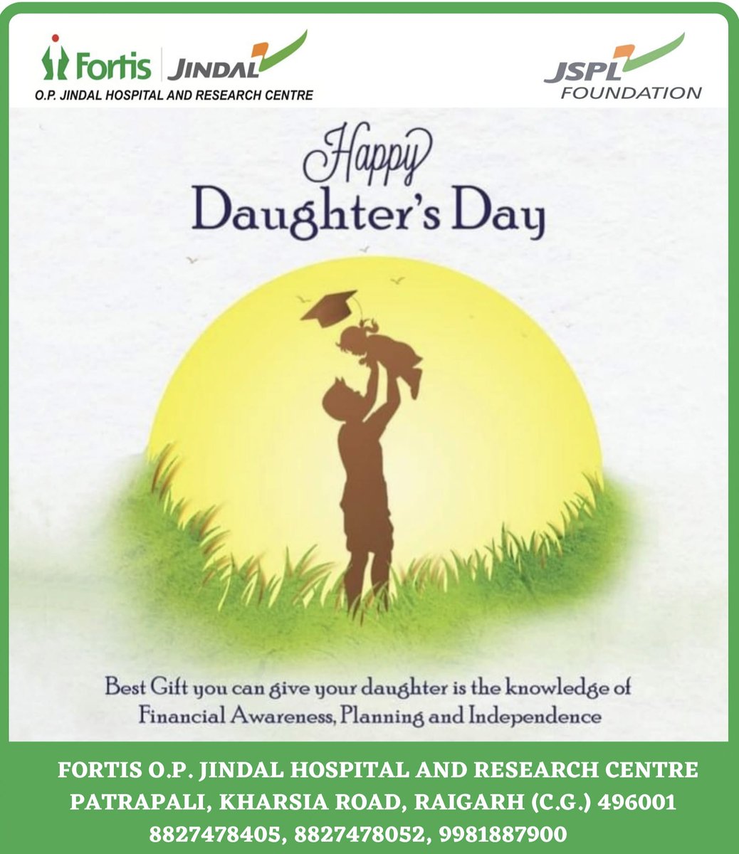 FortisJindalrgh's tweet photo. Daughters are the most beautiful and magical creations in their parents’ life. A daughter brightens and softens her mother and father’s hearts. She adds colour, sound, and beauty to make this Earth a better place. Happy Daughters’ Day! #DaughtersDay2021 https://t.co/UWdQ3QCPVO