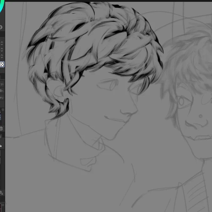 practicing some hair textures with origins tubbo,, thicker instead of fluffy like i usuallly do 