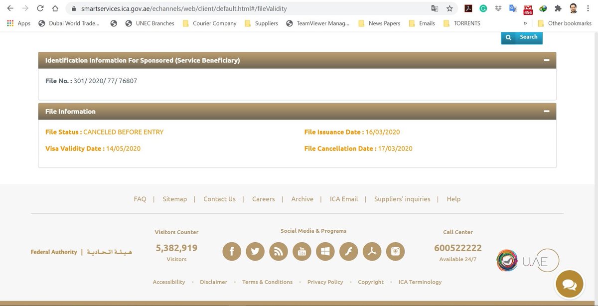 an33es's tweet photo. @ICAUAE @UAEmediaoffice @uaeembassyisb @GDRFADUBAI @ICAUAE_help @sharjahairport @sharjahmedia @satatravels @sharjahtourism 
@MoFAICUAE I got a UAE visit visa issued on 16/03/2020
But it was automatically "Cancelled Before Entry" in your system, due to Covid,can I travel now on it https://t.co/xeCJvYSjWh