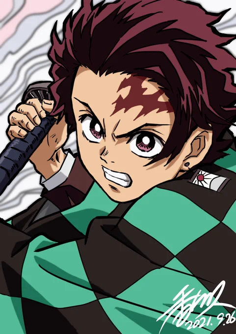 炭治郎らくがきしてみました…ちょっと寄り過ぎたか😅
やっぱ紙と鉛筆じゃないとまだ線のコントロールが思うようにいかないな〜💦
何か違うのは分かるけど直しきれなかった😓
やっぱラフだけでも紙と鉛筆で描くべきか…🤔 