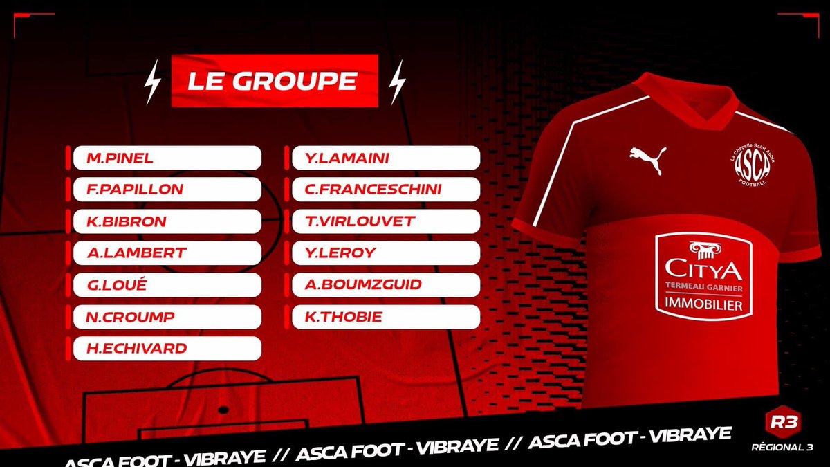 ASCAFoot's tweet photo. 🏆 Championnat R3 - Poule J

⚡️ LE GROUPE ⚡️ 

ASCA 🤝 @USVibraye 

Match à 15h, allez les gars ! 💪🏼 https://t.co/WEQNKb6vFl