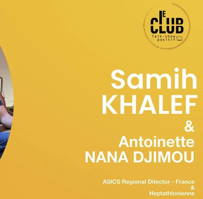 salesjf's tweet photo. Nouvelle émission #LeClubLeTalkShowPositif avec deux invités ultra positifs et inspirants @nanadjimou et @KhalefSamih DG de @ASICSFrance🎙📽 suivez nous ici : https://t.co/Md7JaVPsXb https://t.co/42imPLXTKP