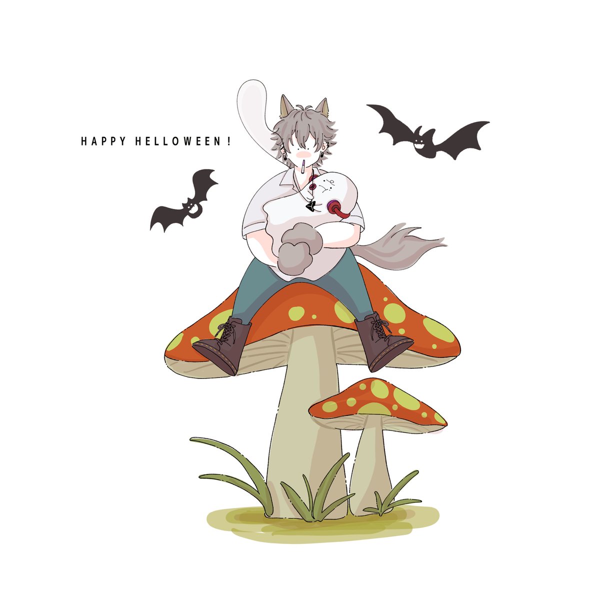 「俺様の🐺👻🎃🦇🕸💙❤️

( サマイチ / 🐴1⃣ ) 」|まるのイラスト