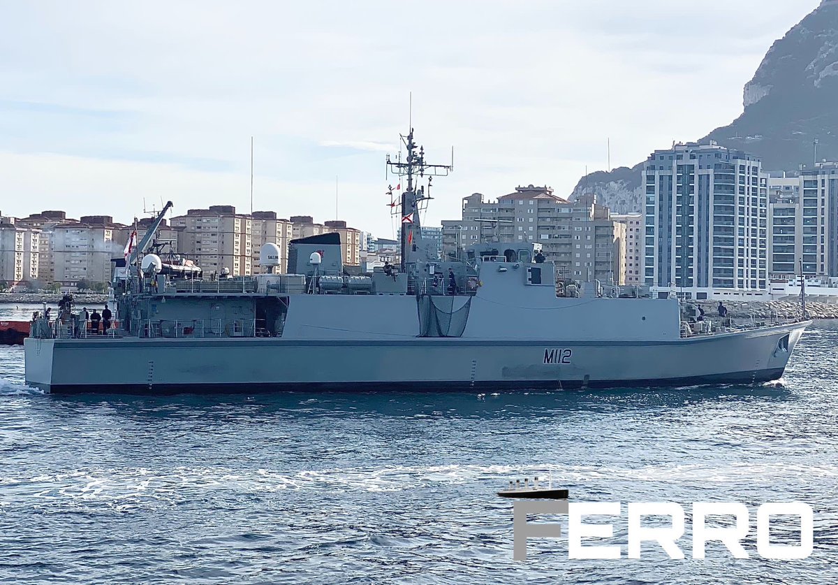 Royal Navy minehunters @HmsBrocklesby & @HmsShoreham arriving in #Gibraltar this morning #shipsinpics #ships #shipping #shipspotting #royalnavy #warship #navy #naval @air_intel @MODGibraltar @RoyalNavy