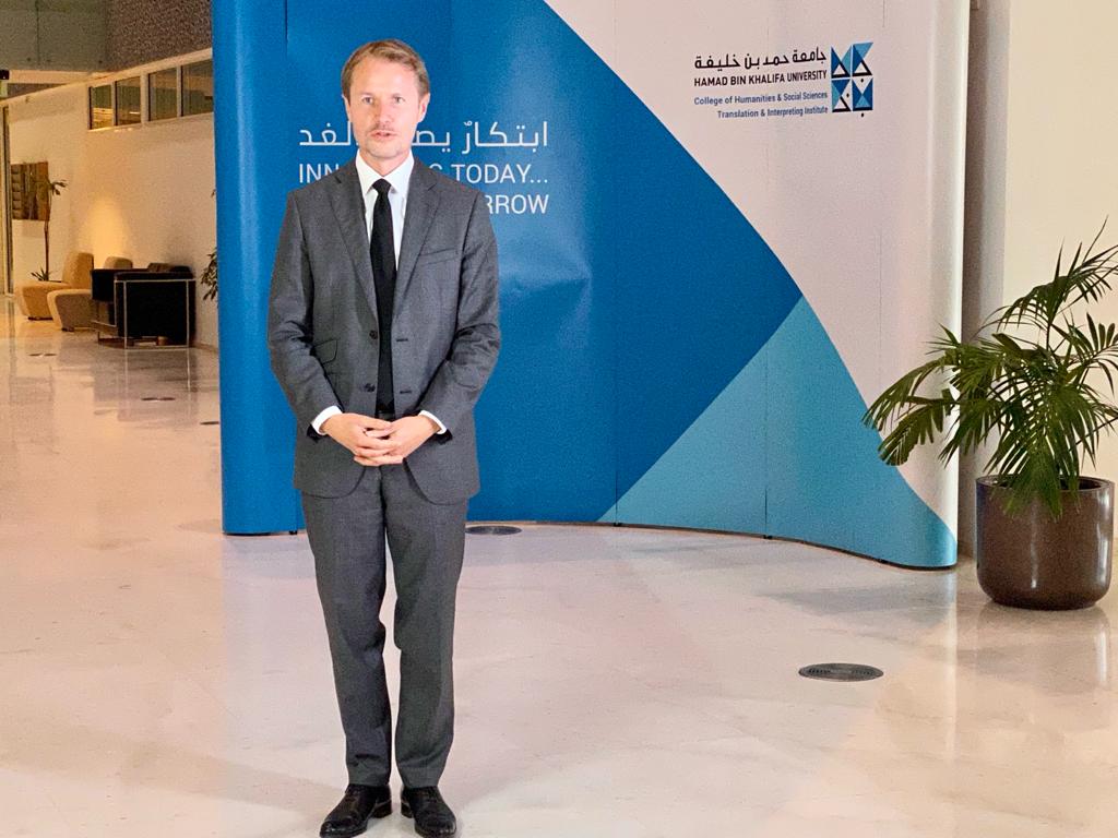 ifqdoha's tweet photo. The Ambassador of France in Qatar celebrated the #EuropeanLanguageDay co-organized with our valued partners and friends #TII #HBKU.
“Studying Arabic changed my life, since I became a diplomat”
#Multilingualism #intercomprehension #enforcingfriendship https://t.co/9UtjYRcnMe
