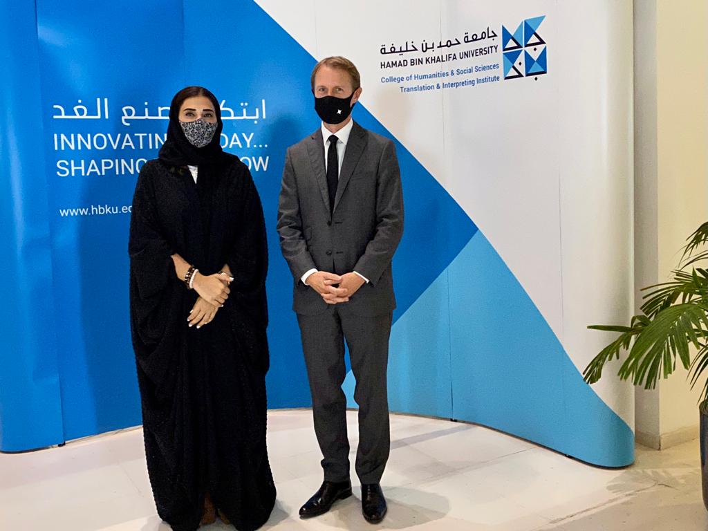 ifqdoha's tweet photo. The Ambassador of France in Qatar celebrated the #EuropeanLanguageDay co-organized with our valued partners and friends #TII #HBKU.
“Studying Arabic changed my life, since I became a diplomat”
#Multilingualism #intercomprehension #enforcingfriendship https://t.co/9UtjYRcnMe