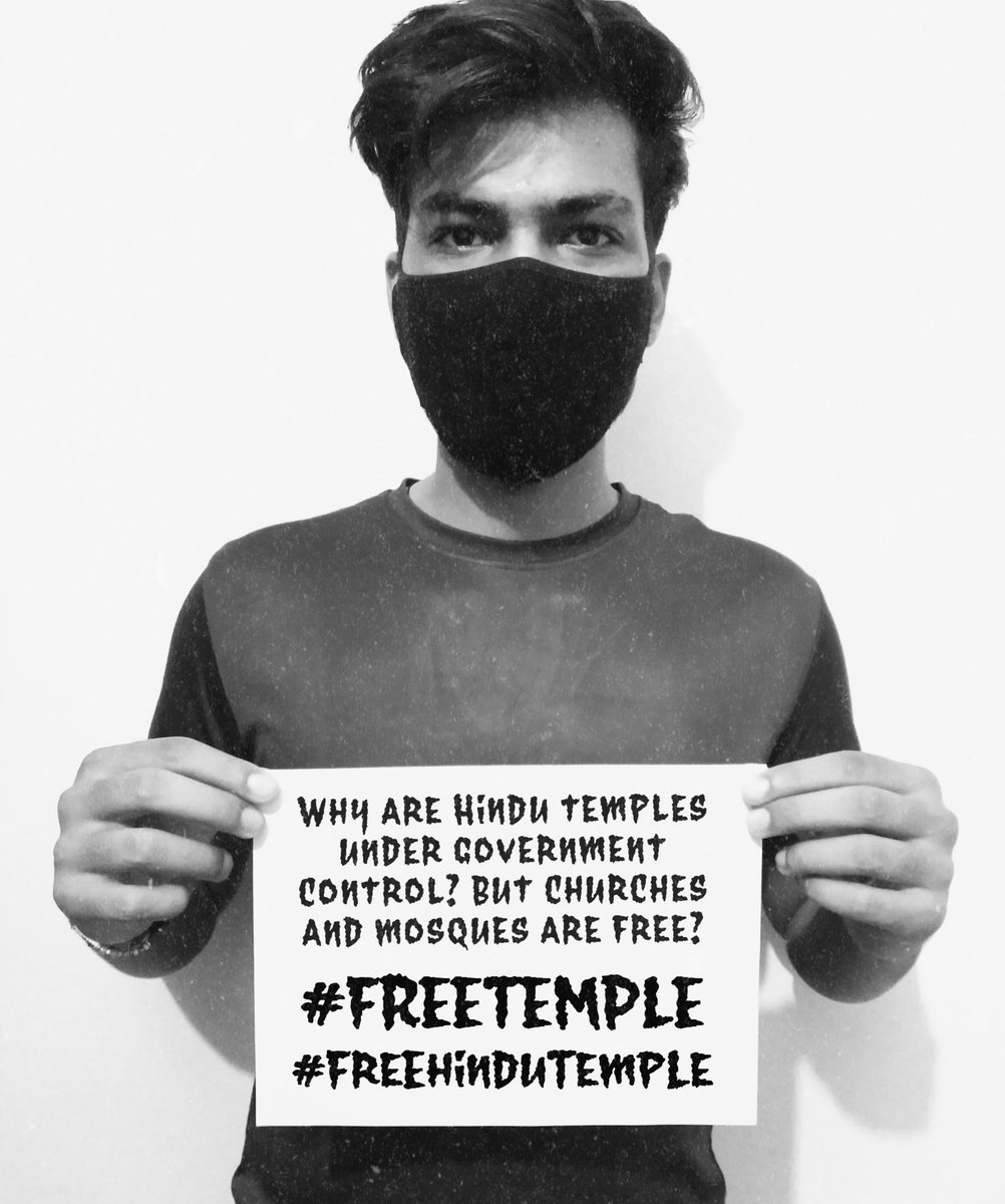 ranudhimann's tweet photo. Why are Hindu temples under government control? but churches and mosques are free. A secular government looting temples is the most unsecular act of government. Hindus are the ones who are most mistreated in HINDUstan 
@randm_indianguy @_spiritualgirl_ @FearlesIndian
#FreeTemples https://t.co/qYoFByQMWB