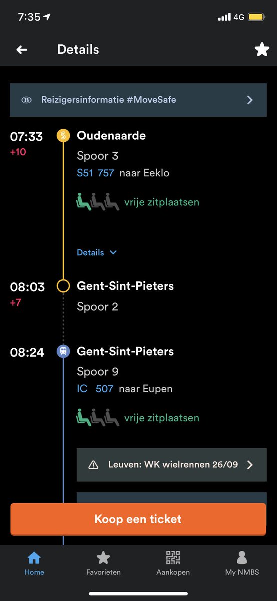 EmmaMartens's tweet photo. @NMBS dan pak je eens de trein omdat ze het aanraden voor het wk wielrennen rijden ze nog niet optijd hopelijk is de aansluiting verzekerd…….. https://t.co/MYmuumLXkQ